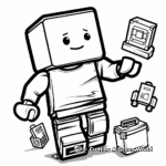 Creative Lego Minecraft Items Coloring Pages 2