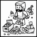 Creative Lego Minecraft Items Coloring Pages 4