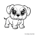 Creative Lisa Frank Boxer Puppy Coloring Pages for Kids 4