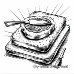 Creative Nutella on Toast Coloring Pages 1