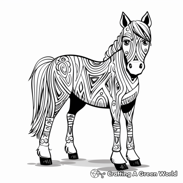 Paint Horse Coloring Pages - Free &amp; Printable!