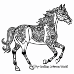 Creative Paint Horses With Unique Patterns Coloring Pages 4