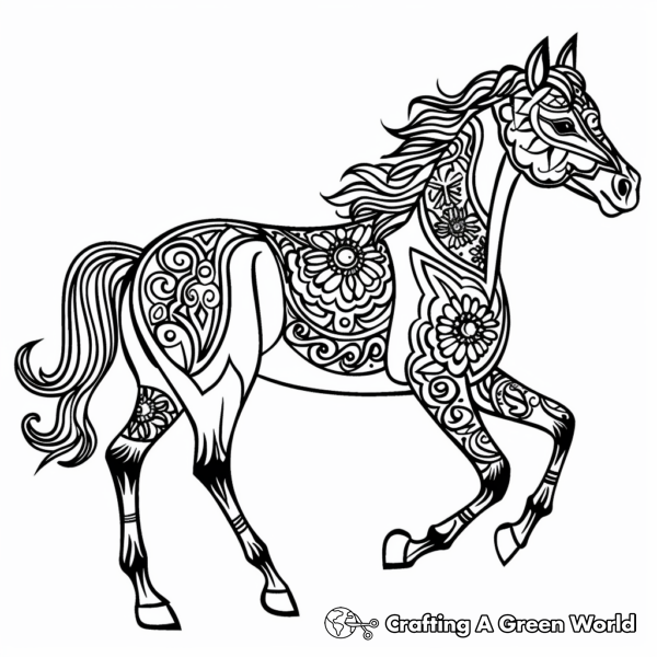 Paint Horse Coloring Pages - Free &amp; Printable!
