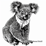 Creatively Patterned Koala Coloring Pages for Adults 1