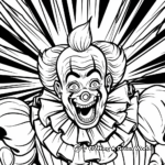 Creepy Jack-In-The-Box Clown Coloring Pages 3