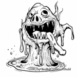 Creepy Monster Slime Coloring Pages for Halloween 3