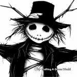 Creepy Scarecrow Blank Face Coloring Pages 1