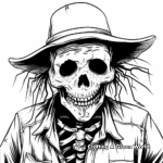 Creepy Scarecrow Blank Face Coloring Pages 4