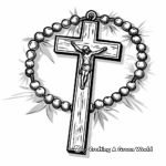 Cross and Rosary Beads Coloring Pages 2
