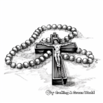 Cross and Rosary Beads Coloring Pages 3