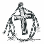 Cross and Rosary Beads Coloring Pages 4