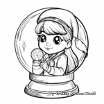 Crystal Ball Fortune Teller Magic Coloring Pages 3