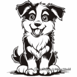 Cuddly Collie Puppy Coloring Pages 1