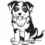 Cuddly Collie Puppy Coloring Pages 2