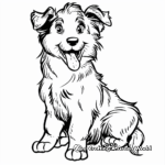 Cuddly Collie Puppy Coloring Pages 4