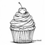 Cupcake and Sweets Dessert Coloring Pages 1