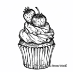 Cupcake and Sweets Dessert Coloring Pages 2