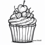 Cupcake and Sweets Dessert Coloring Pages 4