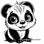 Cute and Simple Baby Panda Coloring Pages 1