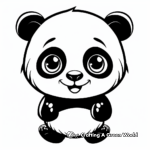 Cute and Simple Baby Panda Coloring Pages 2