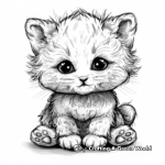 Cute and Soft Plushie Cat Coloring Pages 1