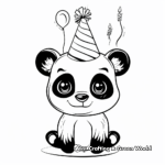 Cute Animal Party Hat Coloring Pages 1