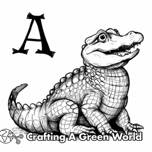 A Is For Alligator Coloring Pages - Free & Printable!