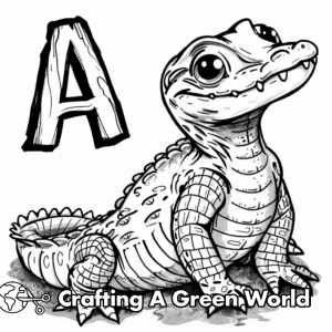 A Is For Alligator Coloring Pages - Free & Printable!