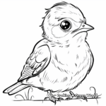 Cute Baby Bluebird Coloring Pages 2