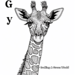 Cute Baby Giraffe Coloring Pages 1