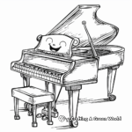 Cute Baby Piano for Kids Coloring Pages 4