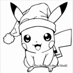Cute Baby Pikachu Christmas Coloring Pages 3