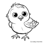 Cute Baby Robin Bird Coloring Pages 1