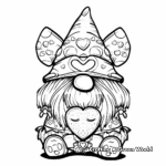 Cute Baby Valentine Gnome Coloring Pages 4