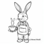 Cute Barista Bunny Coloring Pages 4