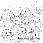Cute Blobfish Babies Coloring Page 3