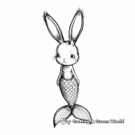 Cute Bunny Mermaid Coloring Pages 2
