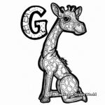 Cute Cartoon Giraffe Coloring Pages 2