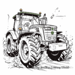 Cute Chibi John Deere Tractor Coloring Pages 3