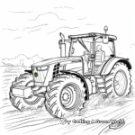 Cute Chibi John Deere Tractor Coloring Pages 4