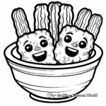 Cute Churros Fiesta Coloring Pages 1