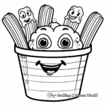 Cute Churros Fiesta Coloring Pages 4