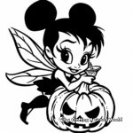 Cute Fall-Themed Tinker Bell Coloring Pages 4