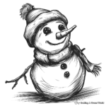 Cute Frosty Playing with Animals Coloring Pages 2
