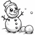 Cute Frosty Playing with Animals Coloring Pages 3