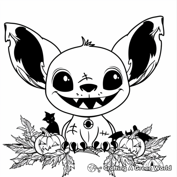 Halloween Stitch Coloring Pages - Free & Printable!