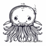 Cute Hard Coloring Pages of Baby Ocean Creatures 2