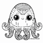 Cute Hard Coloring Pages of Baby Ocean Creatures 4