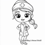 Cute Hello Nurse Coloring Pages 1