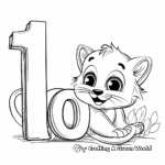 Cute Kittens: 1-10 Number Coloring Pages 1